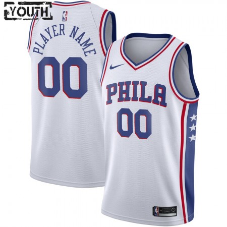 Maillot Basket Philadelphia 76ers Personnalisé 2020-21 Nike Association Edition Swingman - Enfant